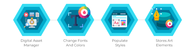 content library hex graphic