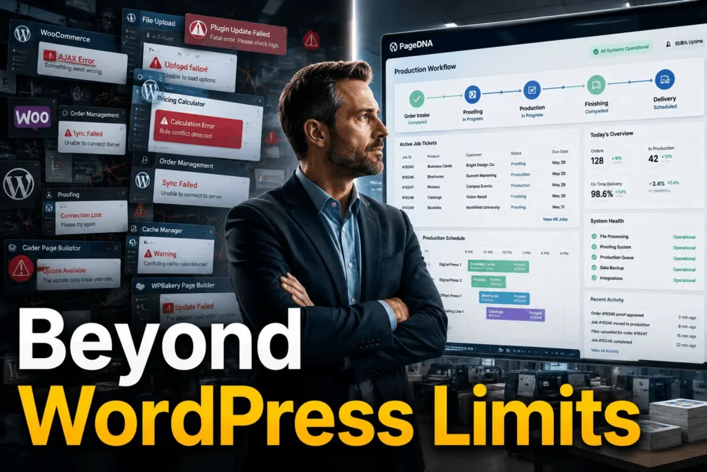 Why WordPress Plugins Fail for Serious Print Workflows